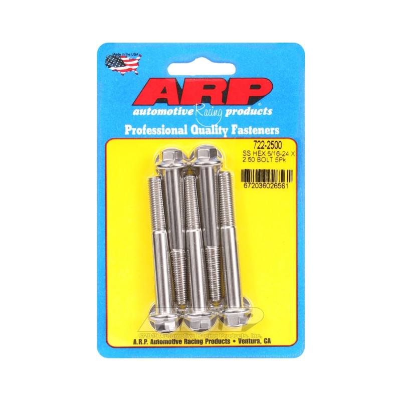 Șuruburi și piulițe universale ARP 5/16-24 – Șuruburi hexagonale din oțel inoxidabil x5 - ARP-722-2500 - 722-2500 - 3666618198521
